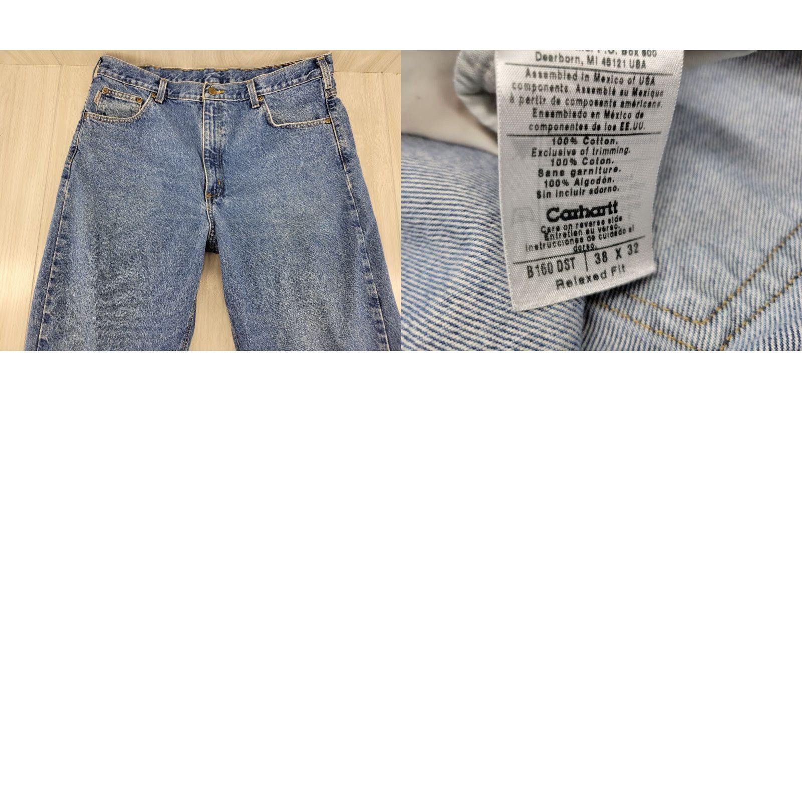 Carhartt VINTAGE? No — Carhartt Jeans B160 DST 38x32 Men’s Denim 38 32 Straight Leg Jeans Blue Size US 38 / EU 54 - 8 Thumbnail