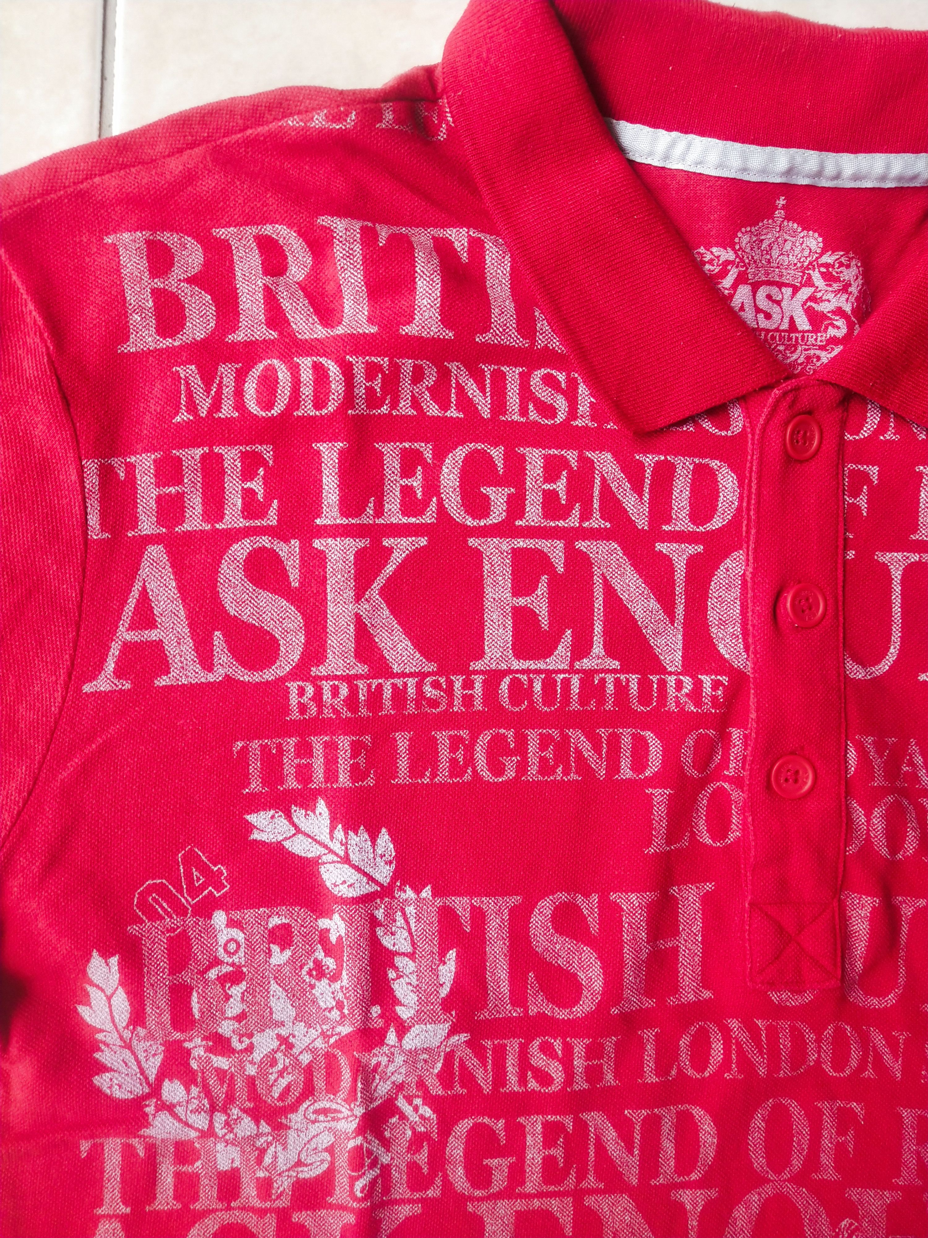 Hysteric Glamour 2000s ASK Enquired Red All Over Print Polo Y2K Vintage Size US XL / EU 56 / 4 - 3 Thumbnail