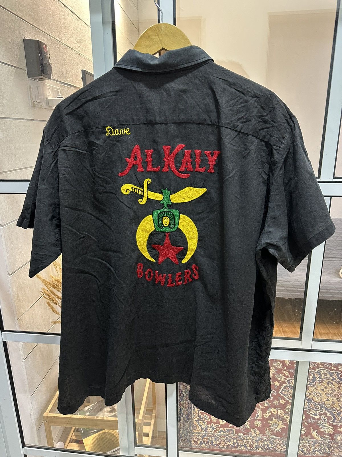 Vintage Vintage 70s Bowling Shirt Dave Alkaly Bowlers (Boxy Cut) Size US XXL / EU 58 / 5 - 1 Thumbnail