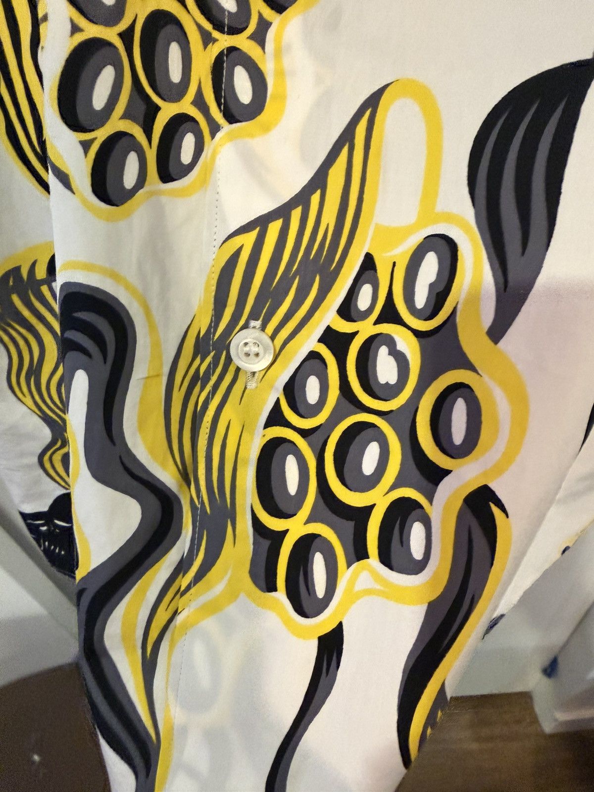 Prada PRINTED COTTON SHIRT WITH FRINGE Size US S / EU 44-46 / 1 - 4 Thumbnail