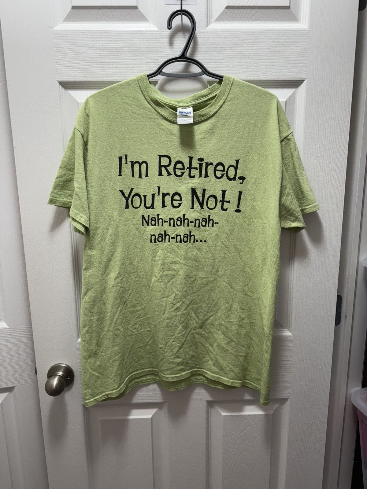 Gildan Gildan I'm Retired You're Not Funny Humor Vintage Shirt Size US L / EU 52-54 / 3 - 4 Thumbnail