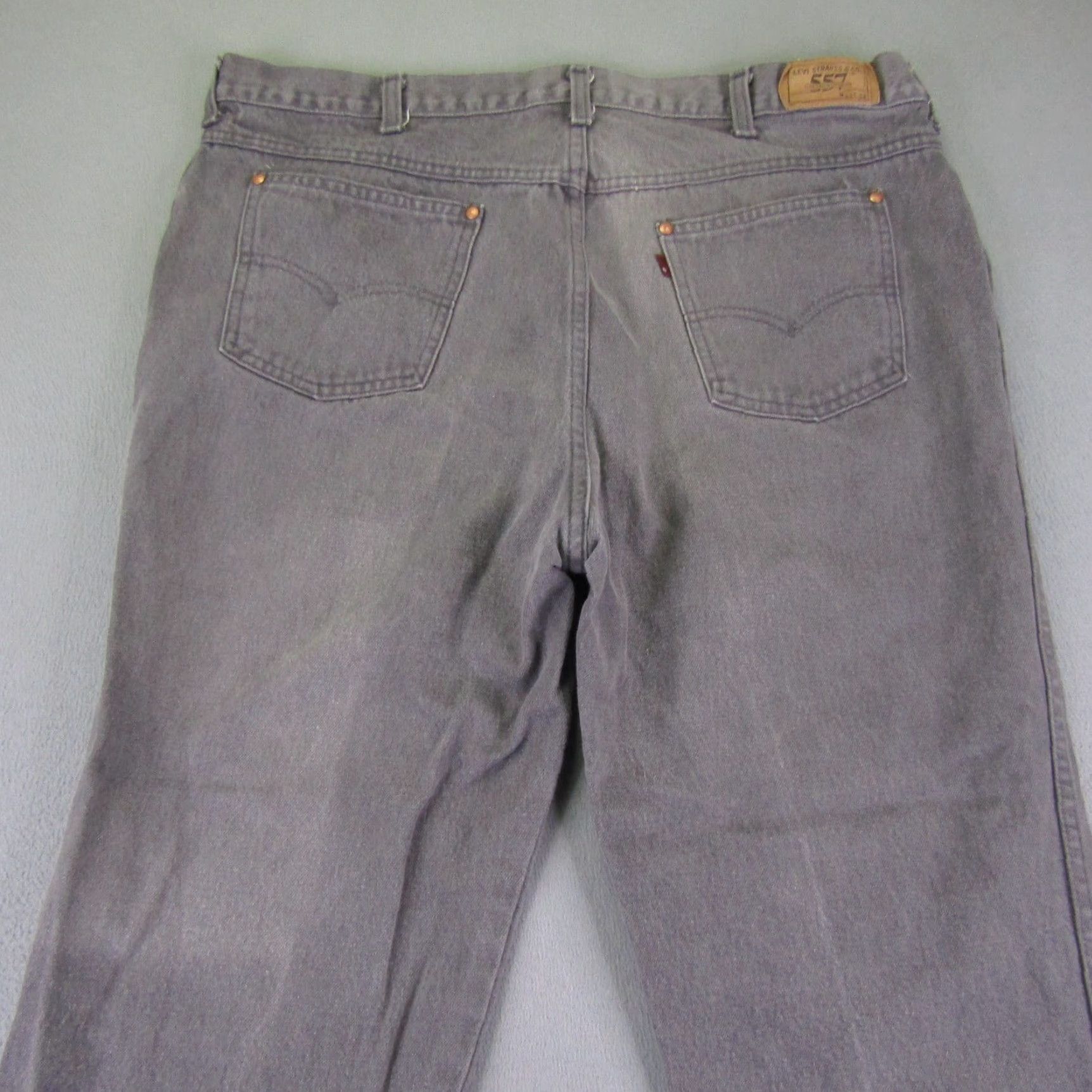 Levi's VINTAGE Levis Jeans Men 42 Hemmed Gray Denim 557 Cowboys Western Rodeo Mens Size US 39 - 5 Thumbnail