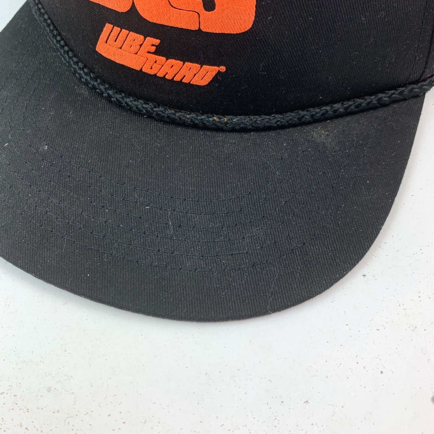 Roper VINTAGE RCC OTS Lube Gard Black Orange Rope Snapback Hat Cap Cap Snapback Adjustable One Size Men/Kid Unisex Men’s Women’s Mens Womens Size ONE SIZE - 2 Thumbnail