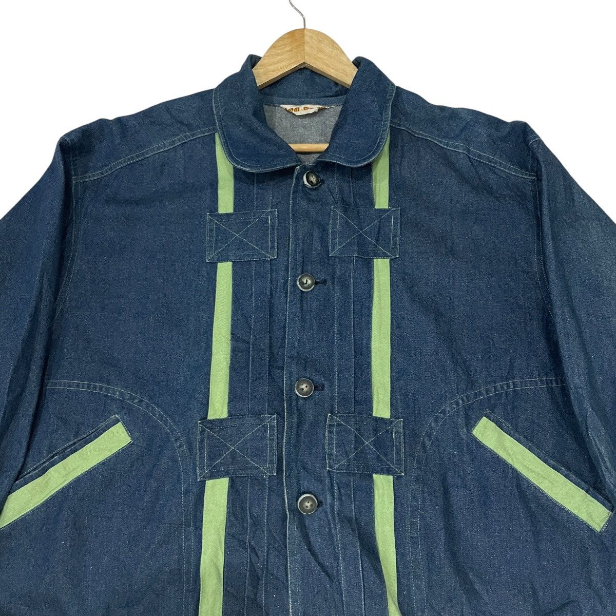 Japanese Brand Vintage Non Stop Japan Denim Jacket Size US XL / EU 56 / 4 - 2 Thumbnail