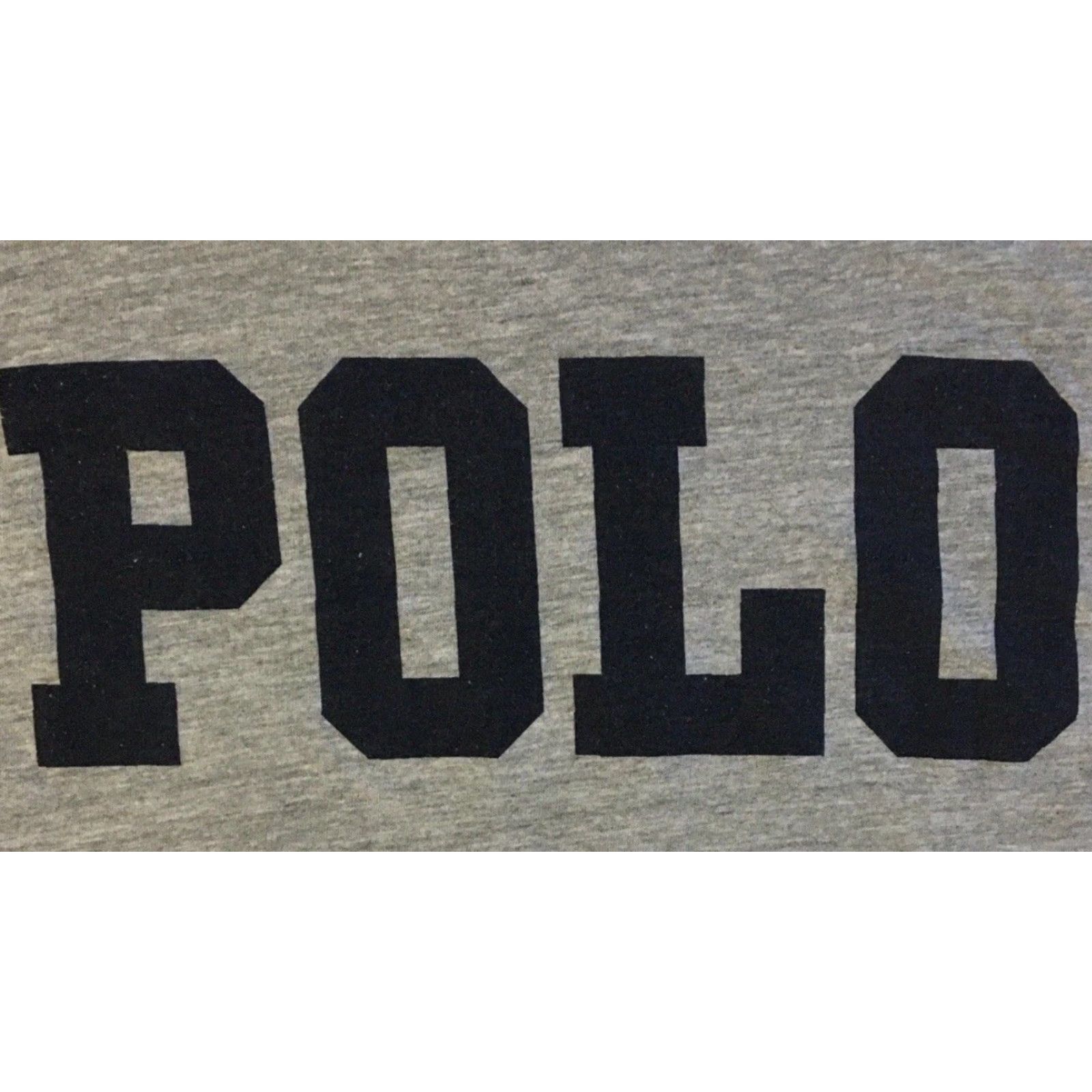 Polo Ralph Lauren VINTAGE Polo Ralph Lauren Spellout Shirt XL Gray Short Sleeve Polo Sport Stadium 92 Hip Hop 90s USA Mens Shirt Size US XL / EU 56 / 4 - 2 Thumbnail