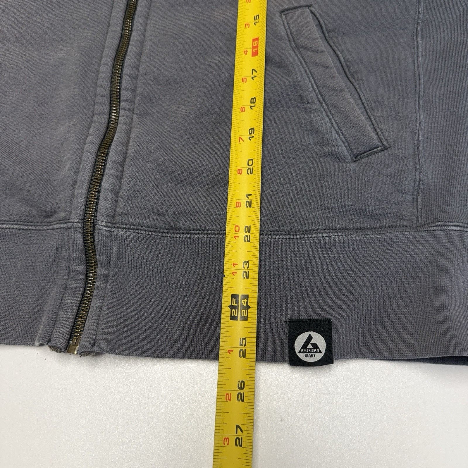 American Giant American Giant Sweatshirt Mens Large Gray Full Zip Mock Neck Size US L / EU 52-54 / 3 - 15 Thumbnail