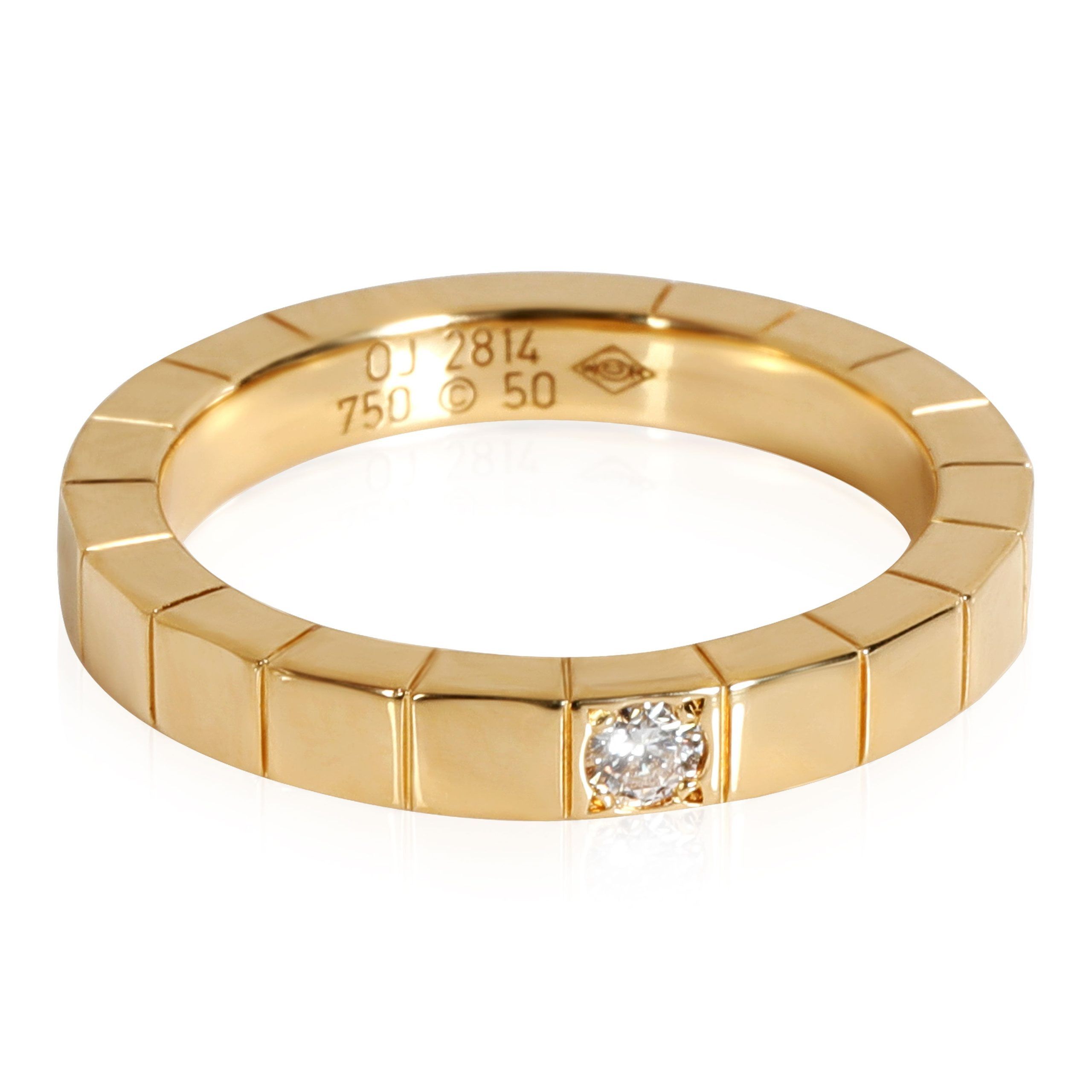 image of Cartier Lanieres Diamond Band In 18K Yellow Gold 0.01 Ctw, Women's