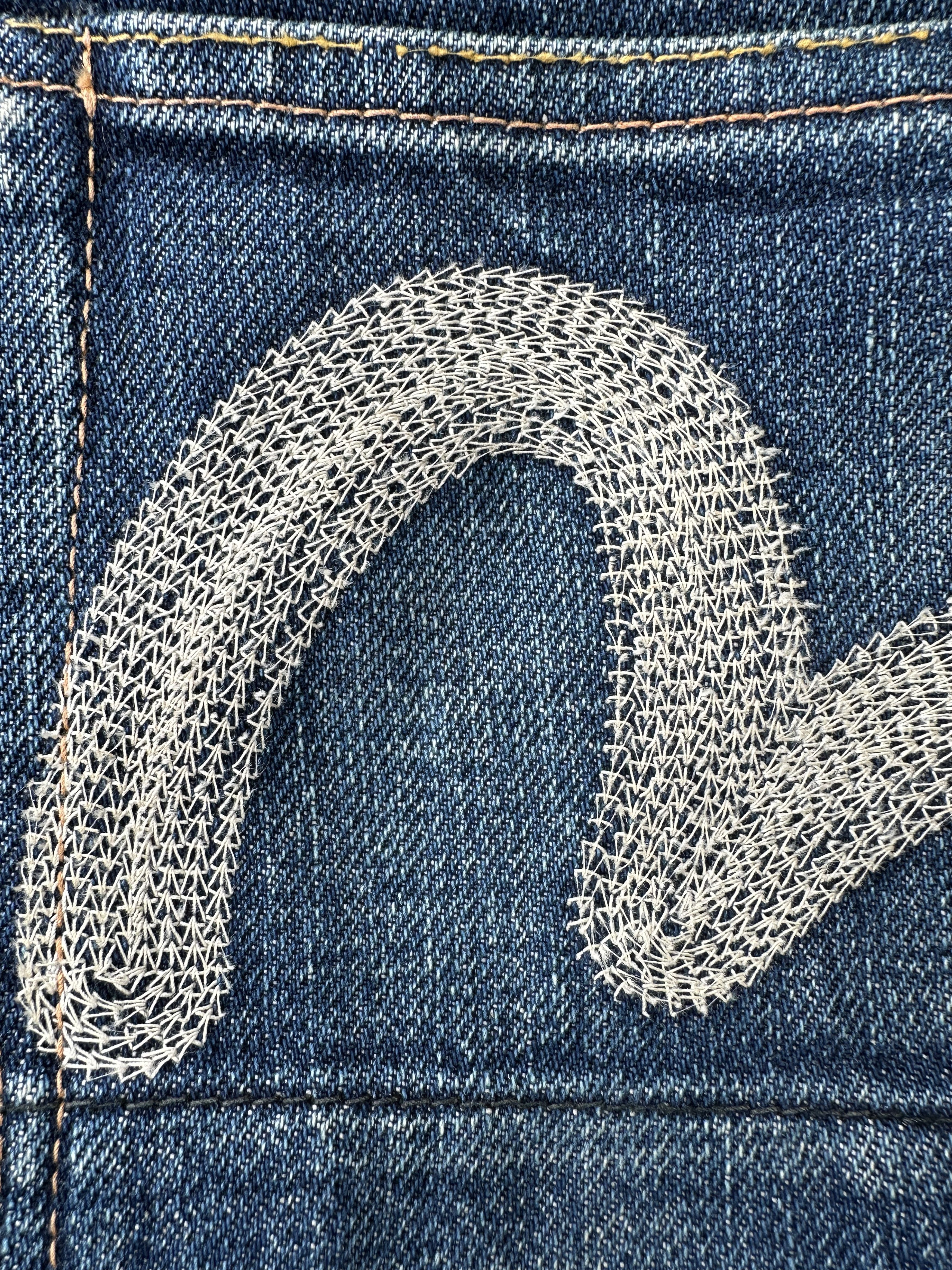 Evisu Buckle Back No2 2000s Selvedge seagulls back cinch denim 501 Size US 35 - 12 Thumbnail