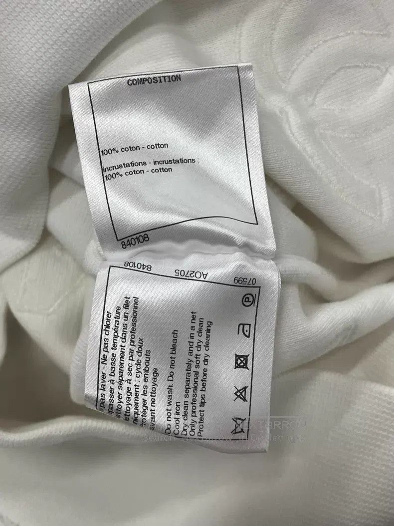 Chanel Chanel White embossed letter logo hooded sweatshirt Size XS / US 0-2 / IT 36-38 - 6 Thumbnail