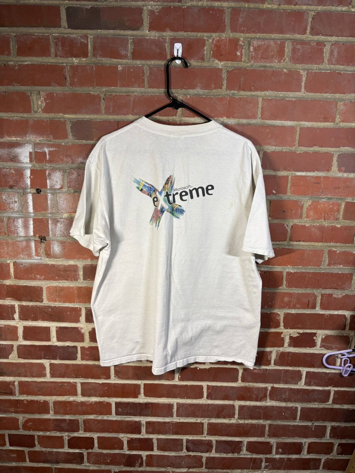 Microsoft Vintage 90s Microsoft eXtreme T-Shirt White Windows PC Sz XL Size US XL / EU 56 / 4 - 1 Thumbnail