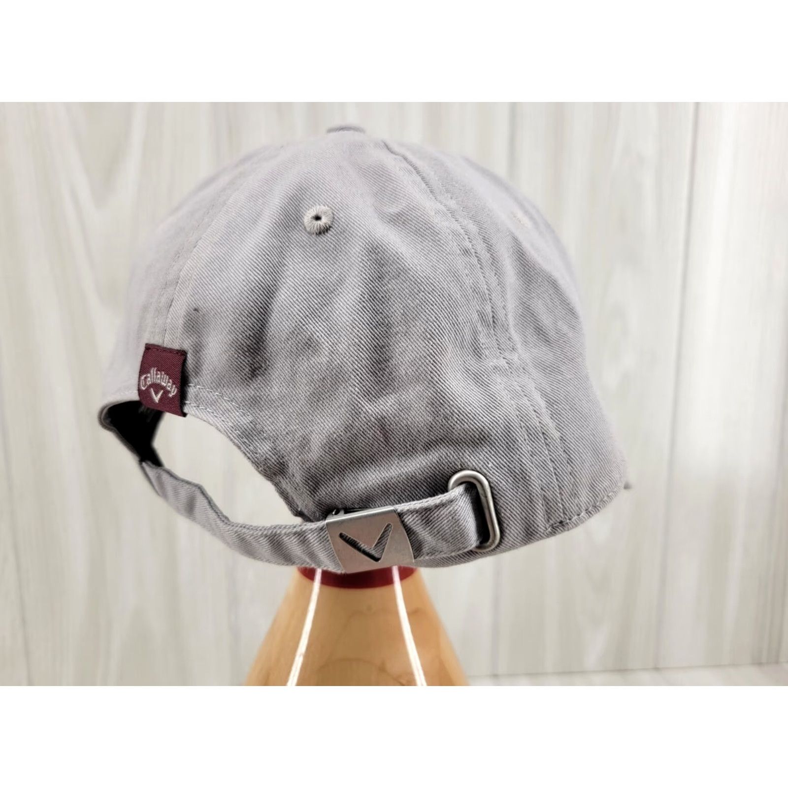 Callaway Callaway Hat Cap Gray Strapback Adjustable Embroidered Baseball Cap Mens Cotton Canvas Logo Sports Size ONE SIZE - 6 Thumbnail