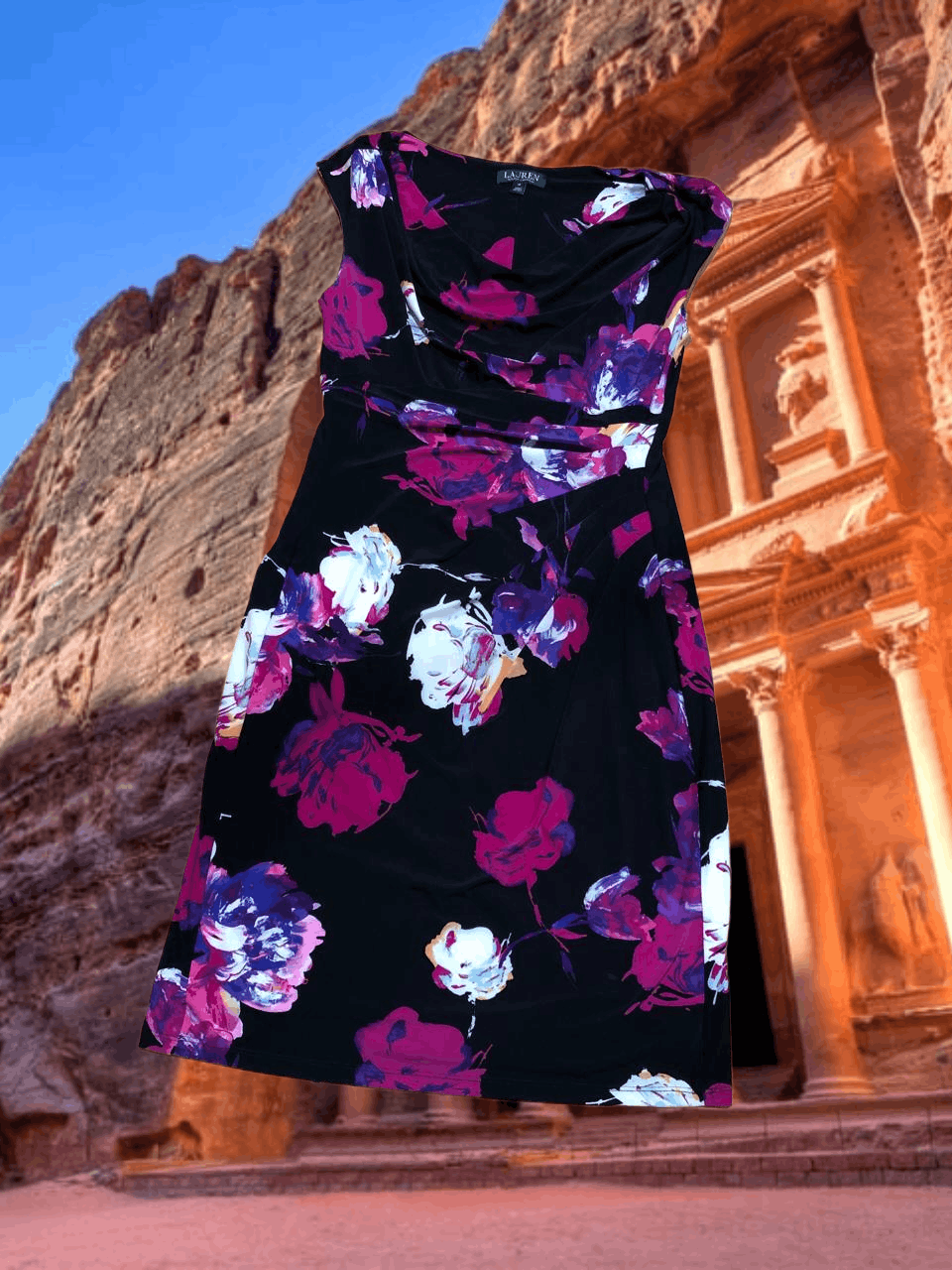 Lauren Ralph Lauren Midi Dresses print flowers Y2K Lauren Ralph Lauren Vintage Size XL / US 12-14 / IT 48-50 - 1 Thumbnail