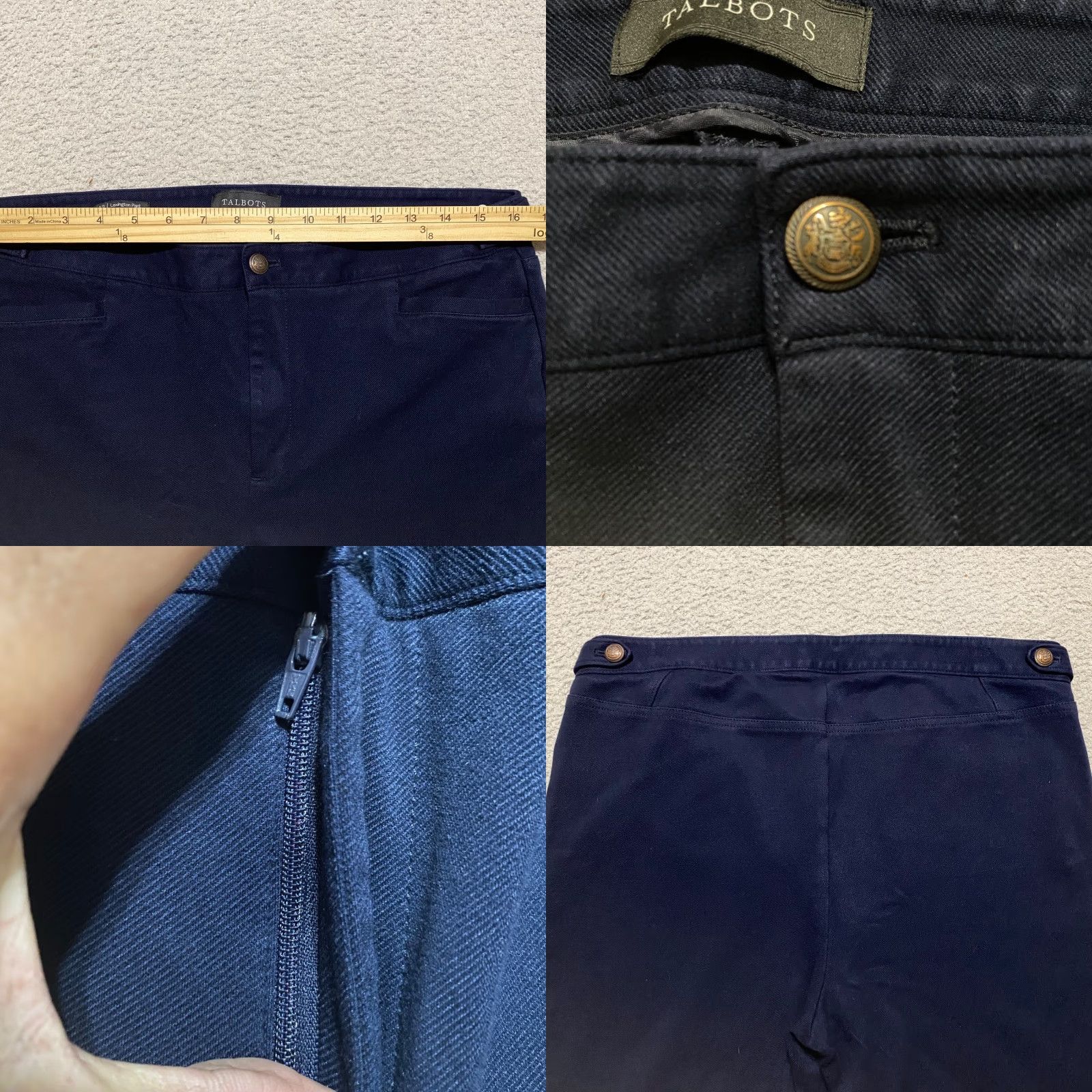 Talbots Talbots Blue Lexington Skinny Ankle Pants Ladies 12 Office Business Casual Formal Stretch 26in Inseam Holiday Preppy Womens Size 34" / US 12 / IT 48 - 8 Thumbnail