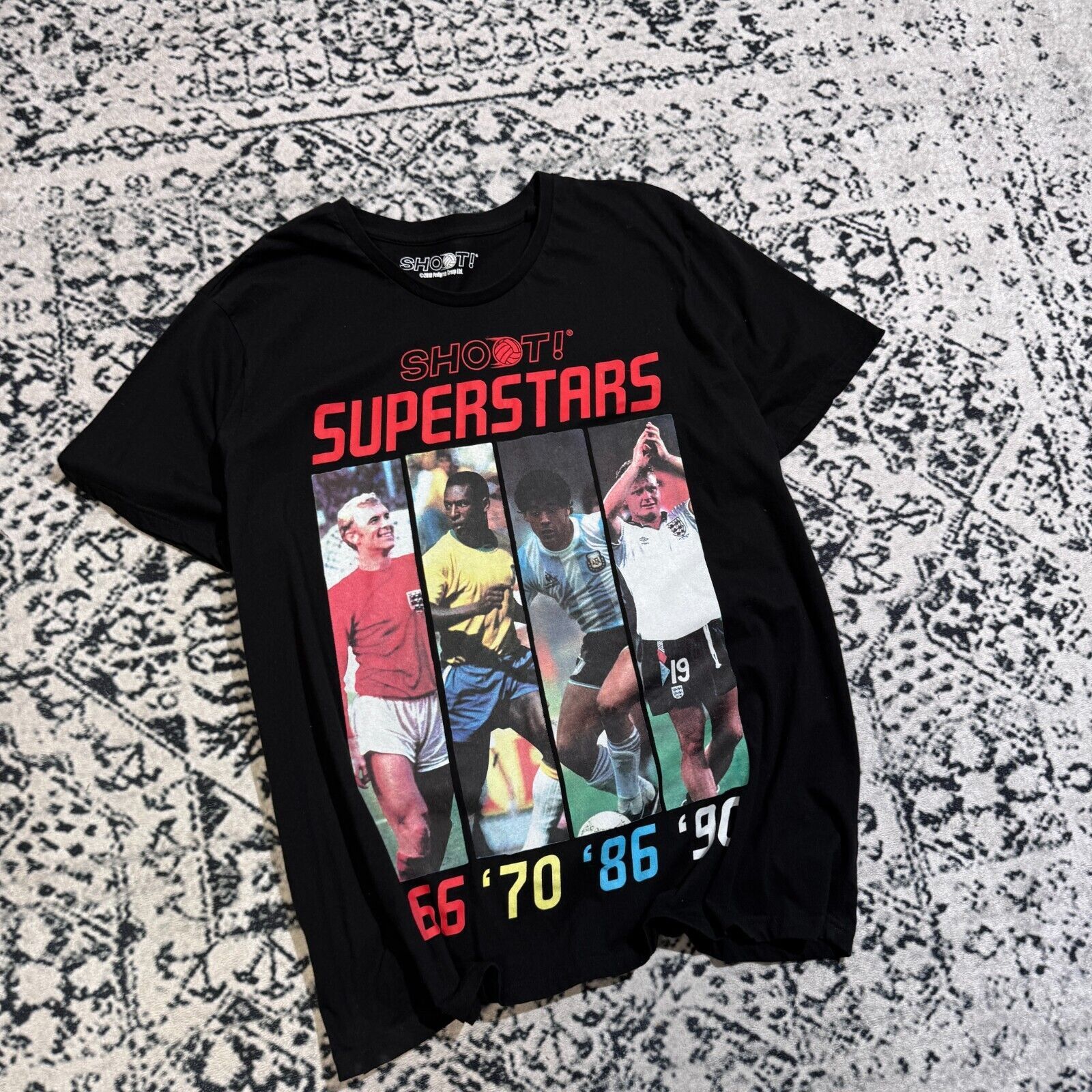 Vintage Vintage Black Cotton T-Shirt XL Soccer Football Jersey 90s Size US XL / EU 56 / 4 - 3 Thumbnail