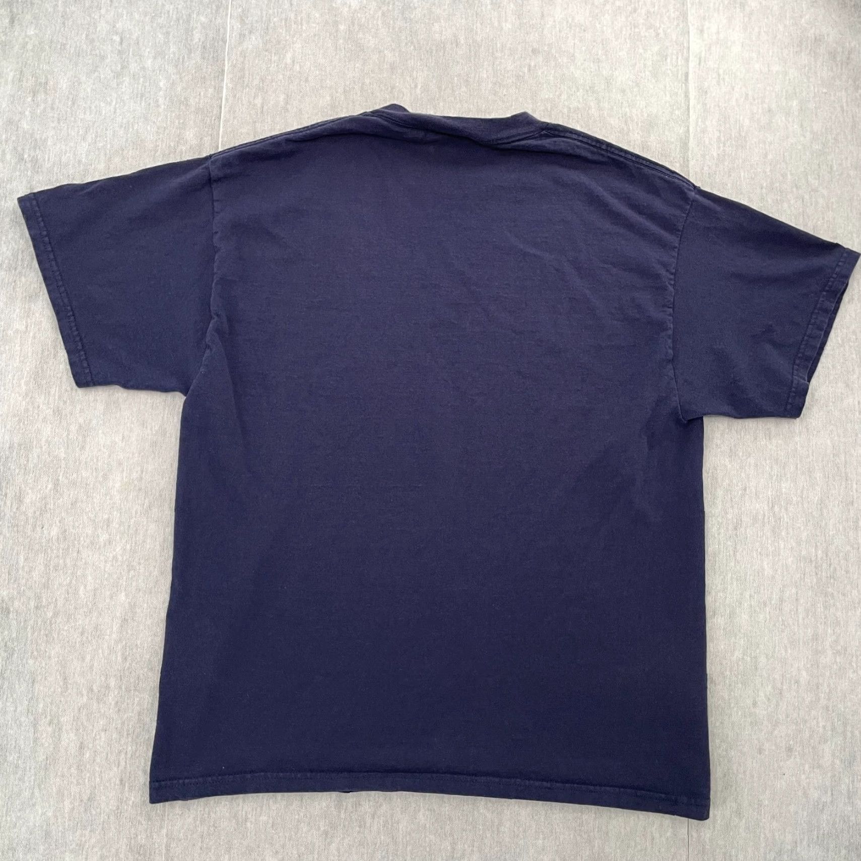 Nike VINTAGE Nike Shirt Adult Large Blue Just Do It. Crew Neck Short Sleeve Mens L - T-Shirt - Solid Pattern - USA Theme - 80s/90s Style Size US L / EU 52-54 / 3 - 2 Thumbnail