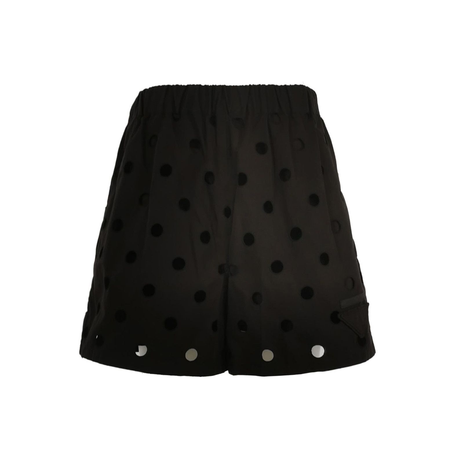Prada Prada Black Cotton Polka Dot Shorts Size 38 0089 Size 38" / US 16 / IT 52 - 1 Thumbnail