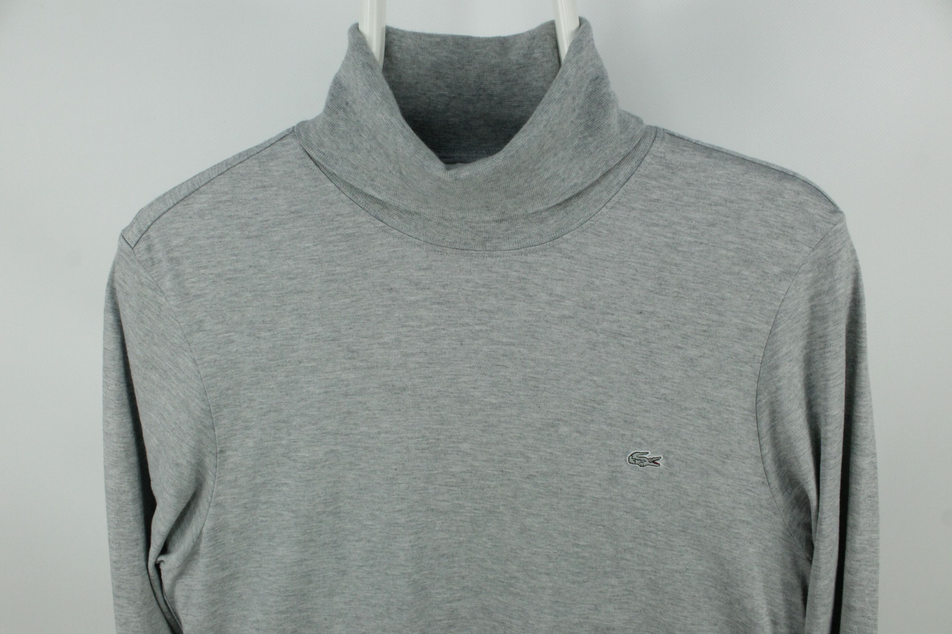Lacoste Lacoste Regular Fit Gray Cotton Turtleneck Shirt Size US M / EU 48-50 / 2 - 3 Thumbnail
