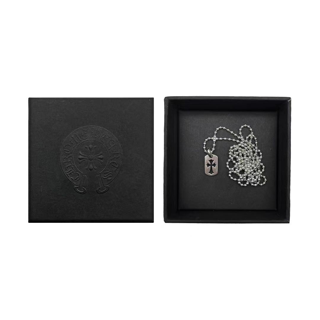 Chrome Hearts Chrome Hearts Silver Cross Dog Tag Necklace 75cm Size ONE SIZE - 4 Thumbnail
