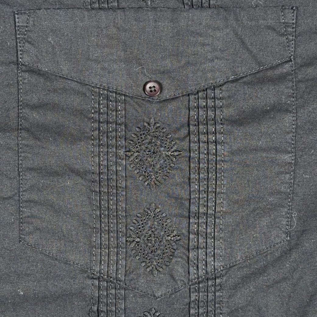 Vintage VINTAGE Steve Barrys Shirt Adult 2XL Black Guayabera Camp Resort Cuban Y2K Mens Shirt Size US XXL / EU 58 / 5 - 5 Thumbnail