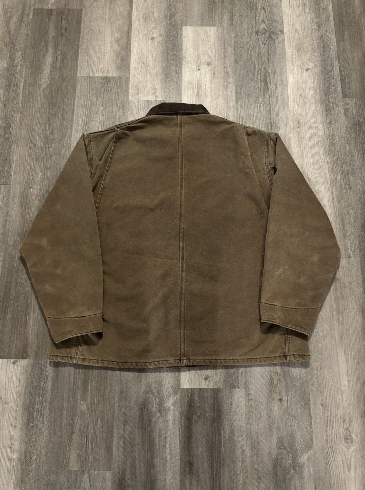 Carhartt Vintage 90s Carhartt Canvas Chore brown Work Jacket Size US XXL / EU 58 / 5 - 5 Thumbnail