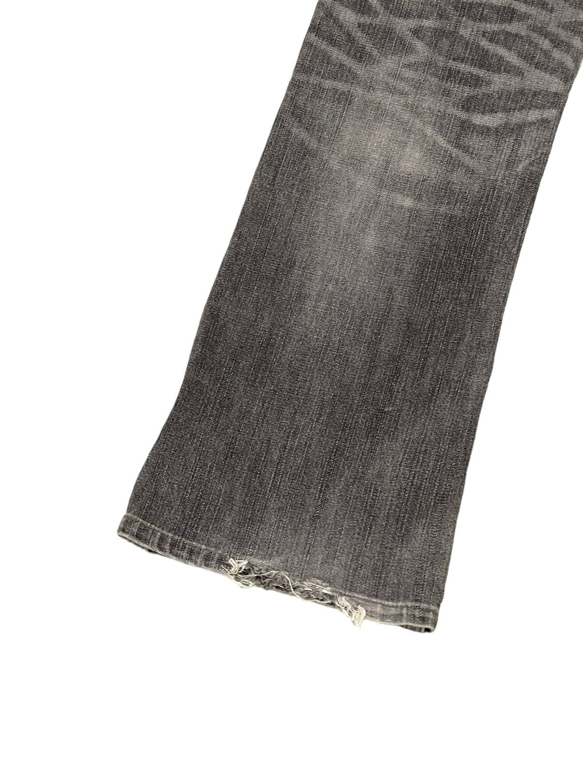 Japanese Brand Flare Jeans Wrangler Over Distress Denim Boot Cut 6🟦4 Size US 31 - 15 Thumbnail