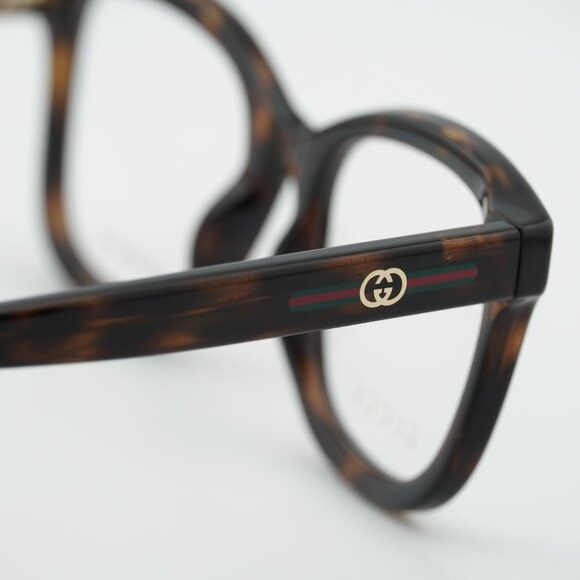 Gucci Gucci GG2104O 002 Eyeglasses Havana 53mm Square Frame Size ONE SIZE - 5 Thumbnail