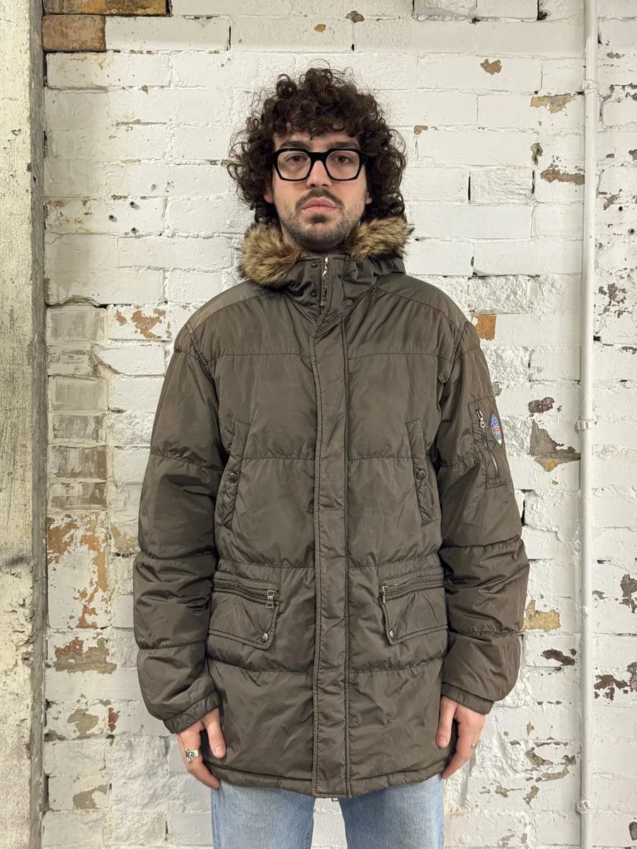 Prada AW2006 Prada Khaki Green Fur Hooded Puffer Jacket Size US L / EU 52-54 / 3 - 4 Thumbnail