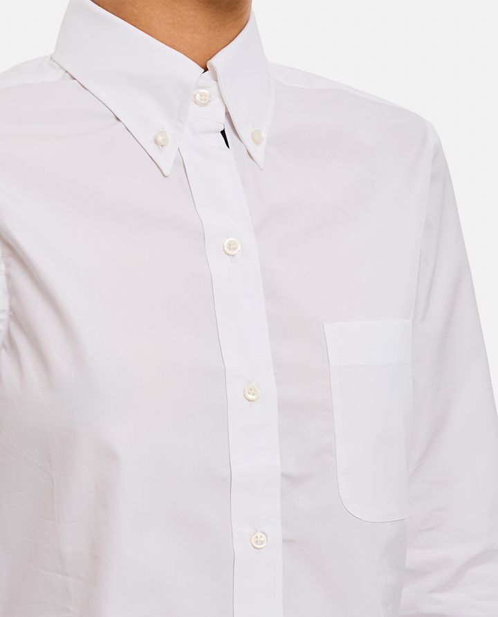 Thom Browne o1s22i1n0924 Fitted Shirt in Poplin in White Size XS / US 0-2 / IT 36-38 - 7 Thumbnail