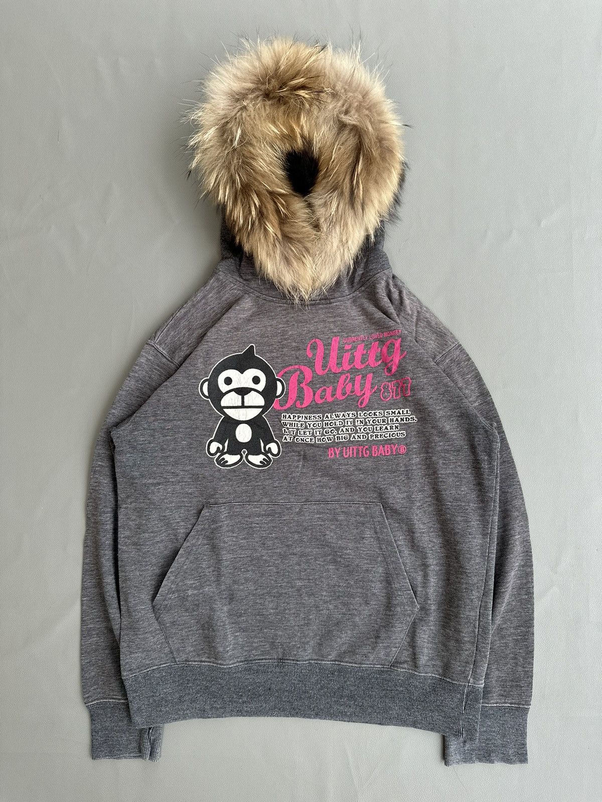 20471120 × Beauty Beast × Japanese Brand GREY FADED UITTG BABY 877 FUR HOODIE IFSIX LGB STYLE Size US M / EU 48-50 / 2 - 1 Thumbnail