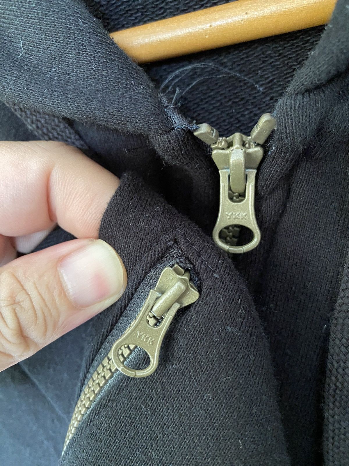 Japanese Brand Vtg Burn Out Japan loopwheel Dual Zipper Hoodie Size US M / EU 48-50 / 2 - 7 Thumbnail