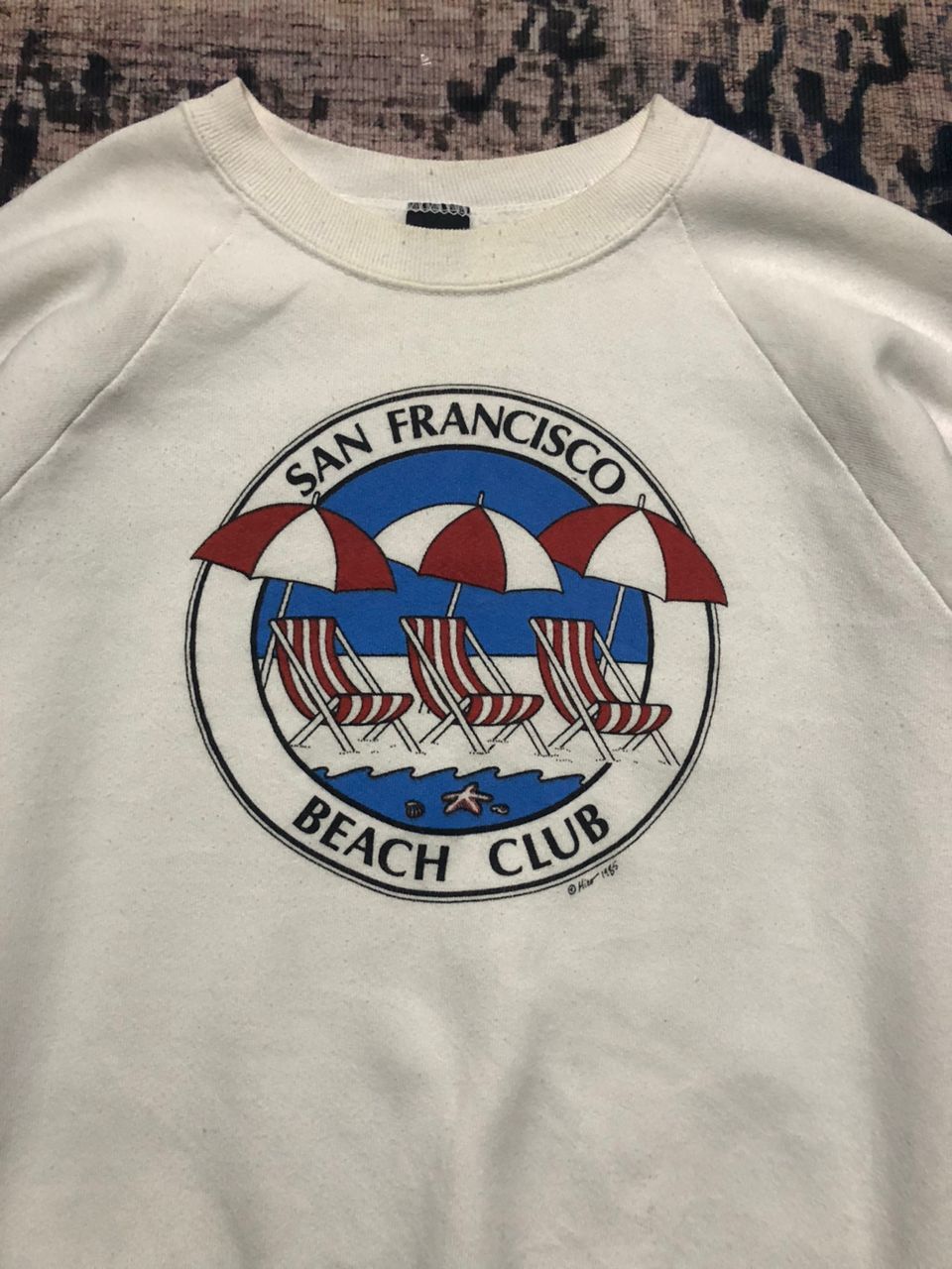 Vintage Vintage 80s San Francisco Beach Club Crewneck Sweatshirt Size US S / EU 44-46 / 1 - 3 Thumbnail