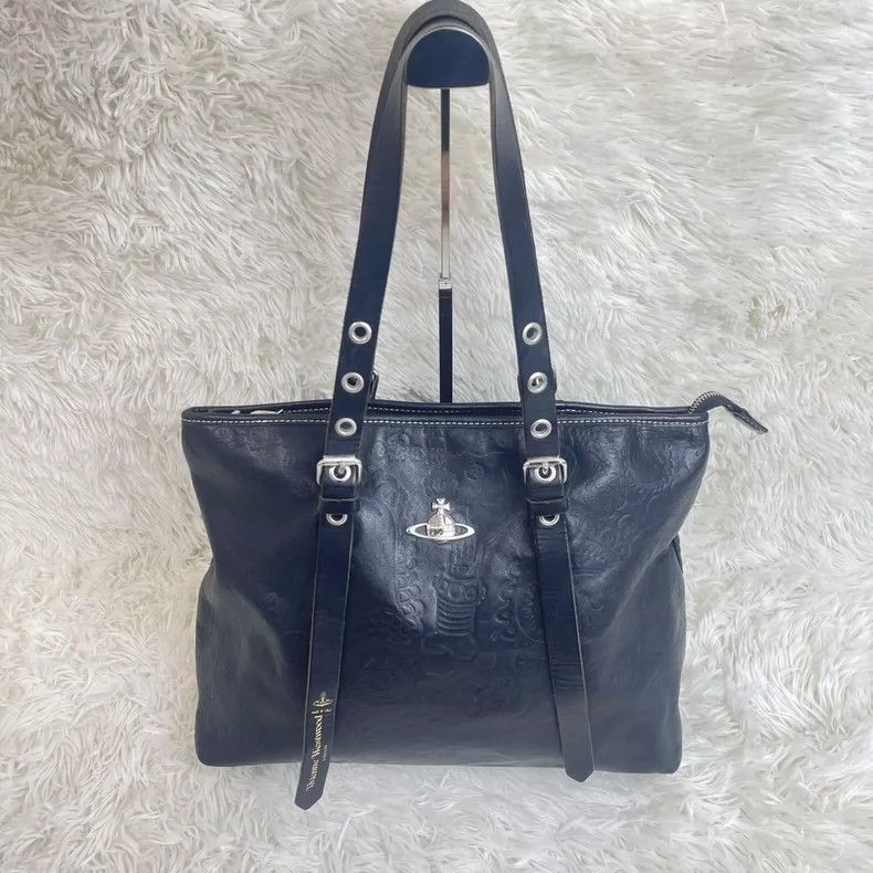 Vivienne Westwood Vivienne Westwood size os Black leather shoulder strap tote Size ONE SIZE - 1 Thumbnail