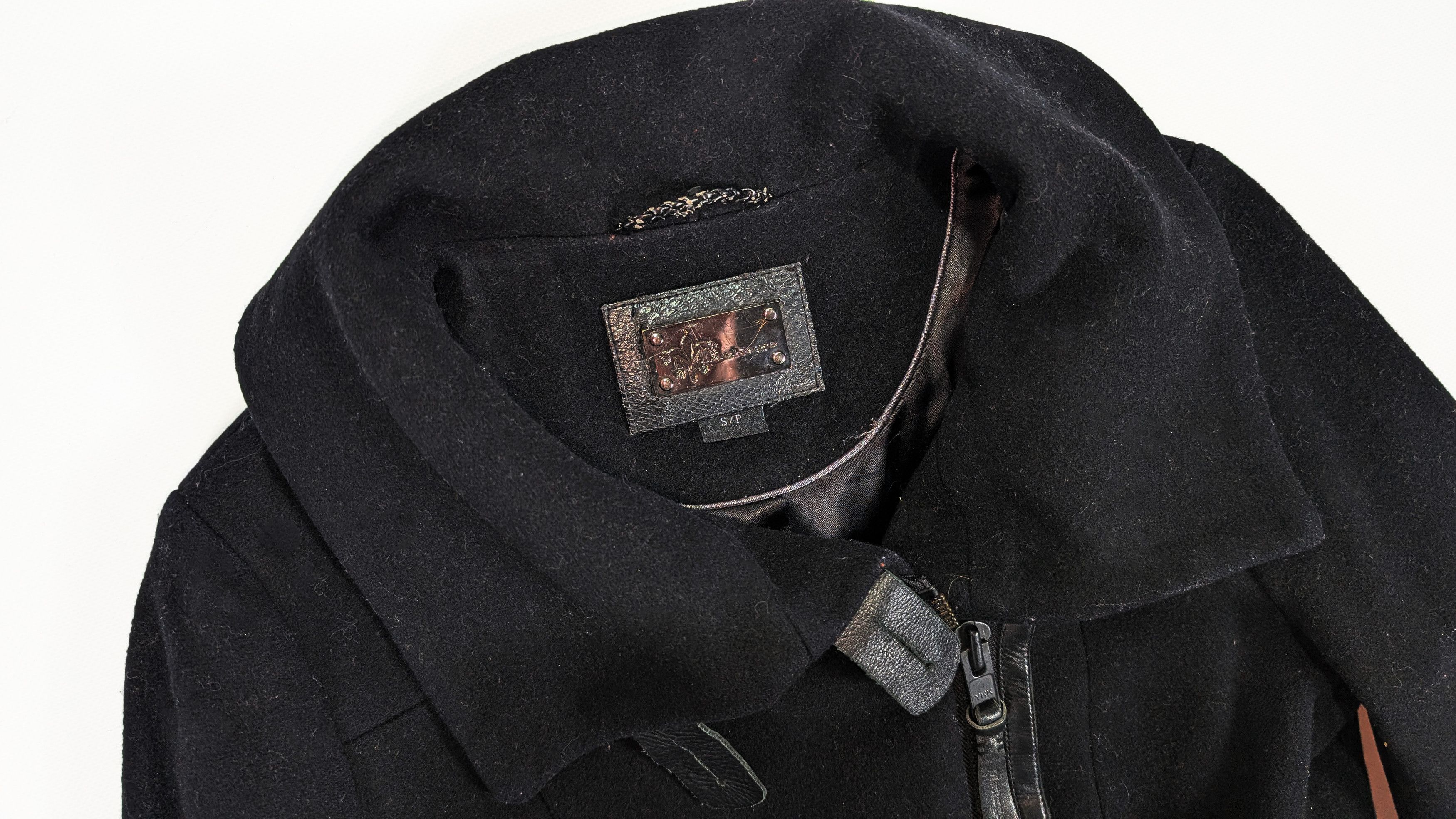 Mackage MACKAGE Wool Cashmere Leather Trim Black Coat Size S Size S / US 4 / IT 40 - 4 Thumbnail
