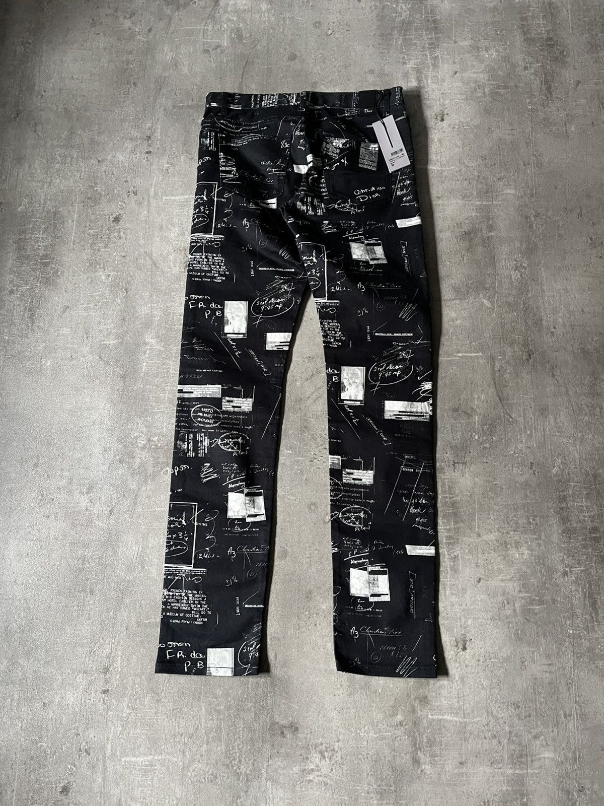 Dior Dior doodle denim black jeans rare Size US 30 / EU 46 - 2 Thumbnail