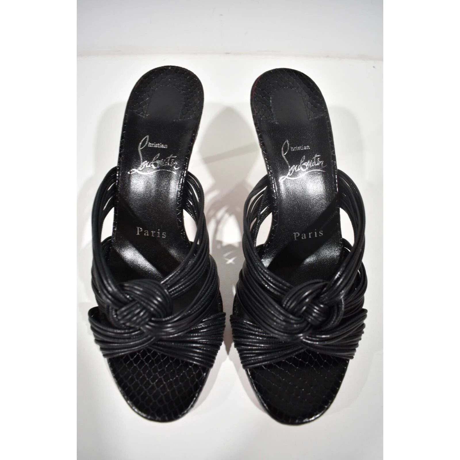 Christian Louboutin Christian Louboutin Multitaski 70 Black Strap Backless Size US 6.5 / IT 36.5 - 7 Thumbnail