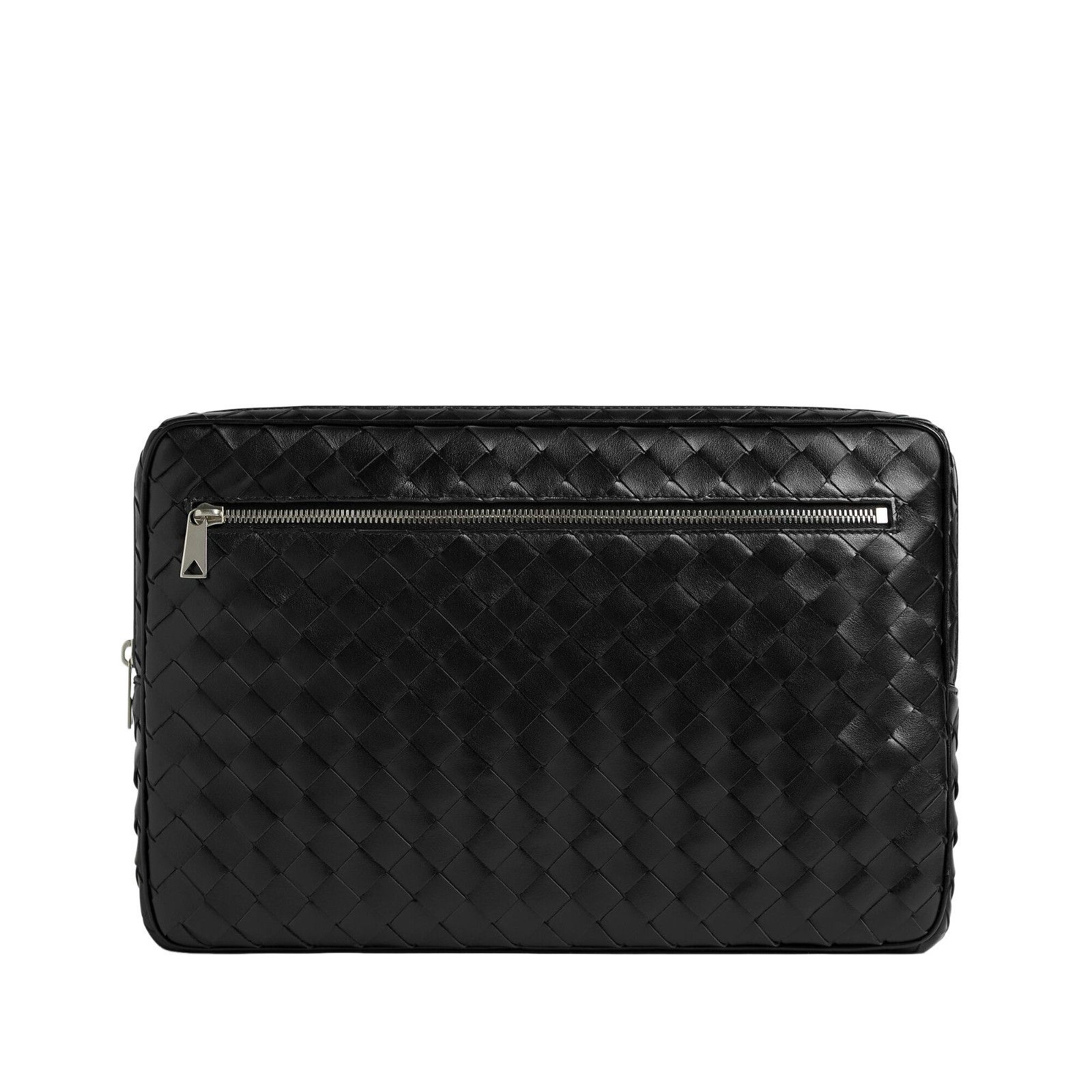 Bottega Veneta $2450 Black Intrecciato Zippered Laptop Sleev