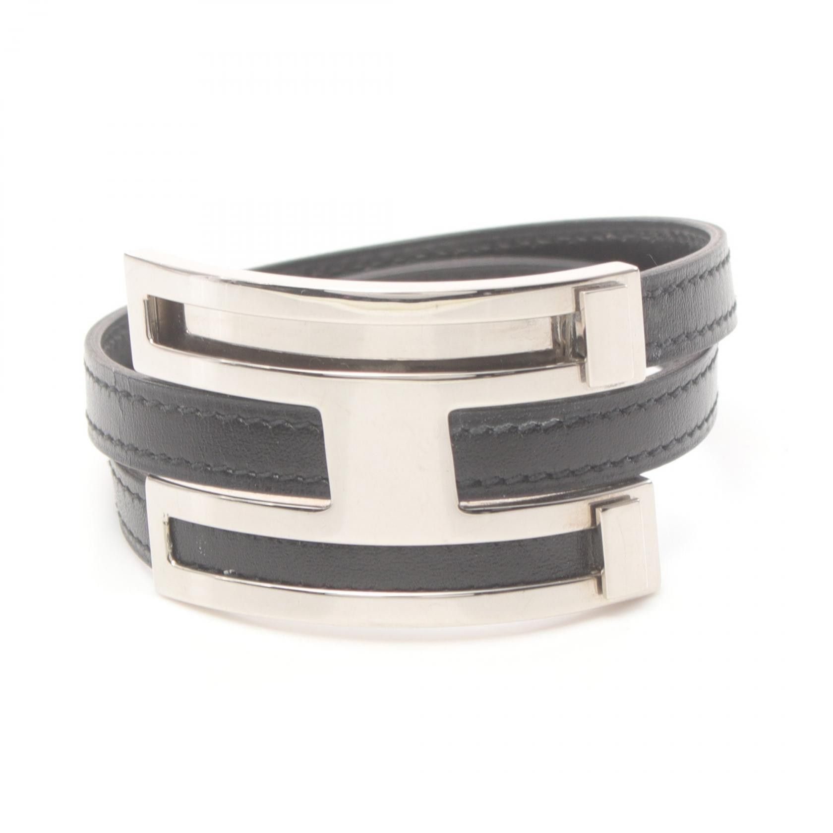 Hermes Hermes H Pousse Pousse Bracelet Leather Bracelet in Great Condition Size ONE SIZE - 1 Thumbnail