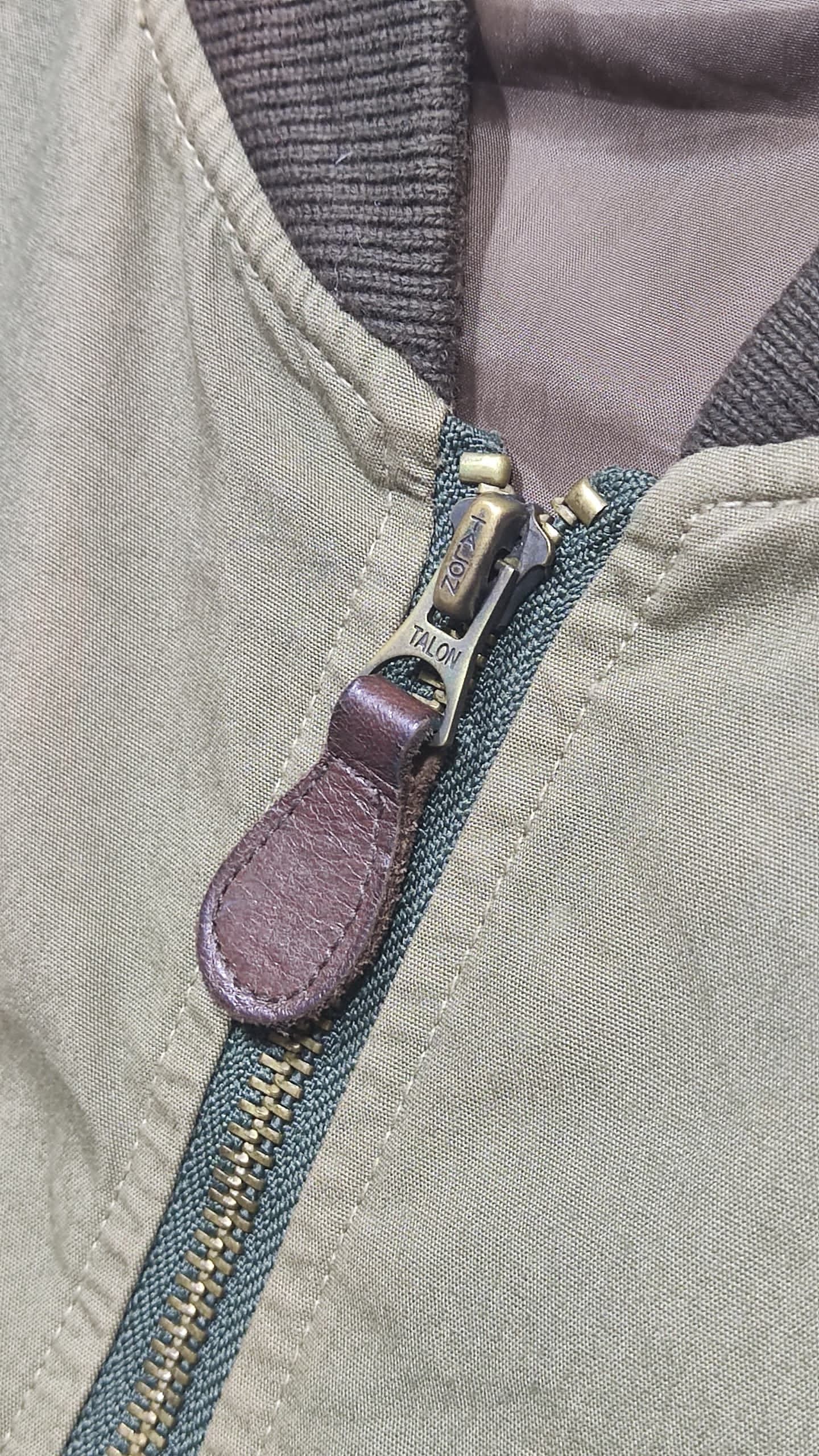 Wallace & Barnes DISTRESSED WALLACE & BARNES OLIVE GREEN ARMY BOMBER JACKET Size US L / EU 52-54 / 3 - 8 Thumbnail