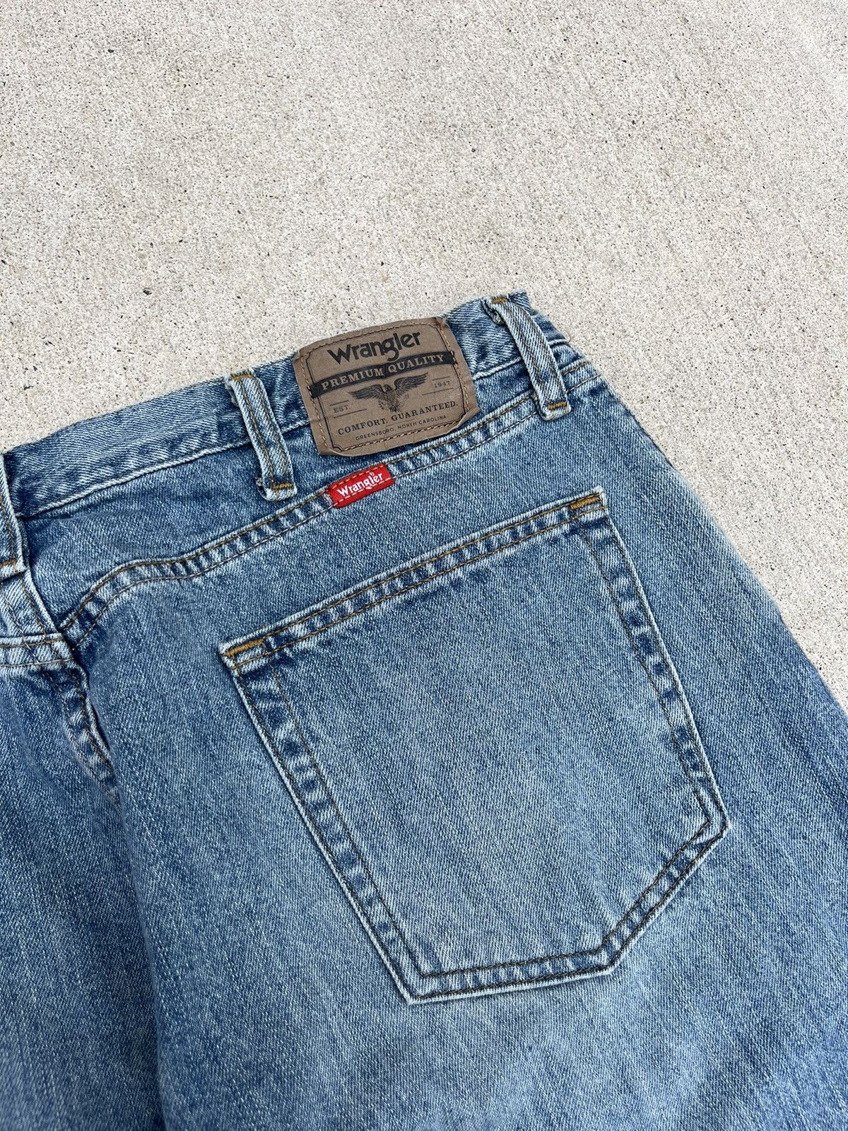 JNCO × Vintage × Wrangler Crazy Vintage Y2K Wrangler Baggy Jeans Size 38X29 Size US 38 / EU 54 - 2 Thumbnail