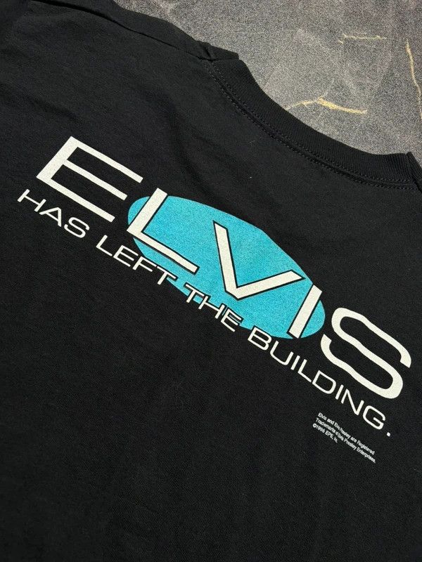 Fruit Of The Loom Elvis Presley 1996 Black Tee Shirt vintage retro Size US L / EU 52-54 / 3 - 4 Thumbnail