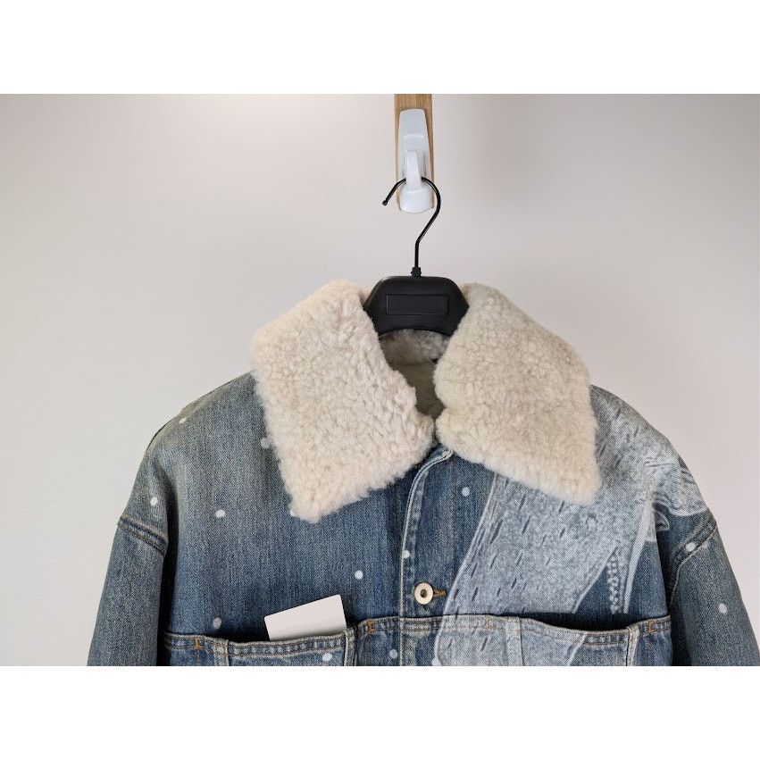 Loewe o1rshd1 Sketch Print Denim Jacket in Mid Blue Size US M / EU 48-50 / 2 - 2 Thumbnail
