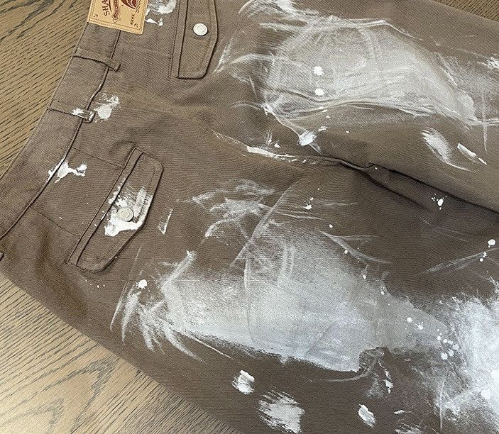 Japanese Brand × Vintage Utility grunge dirty paint baggy pants Size US 32 / EU 48 - 9 Thumbnail