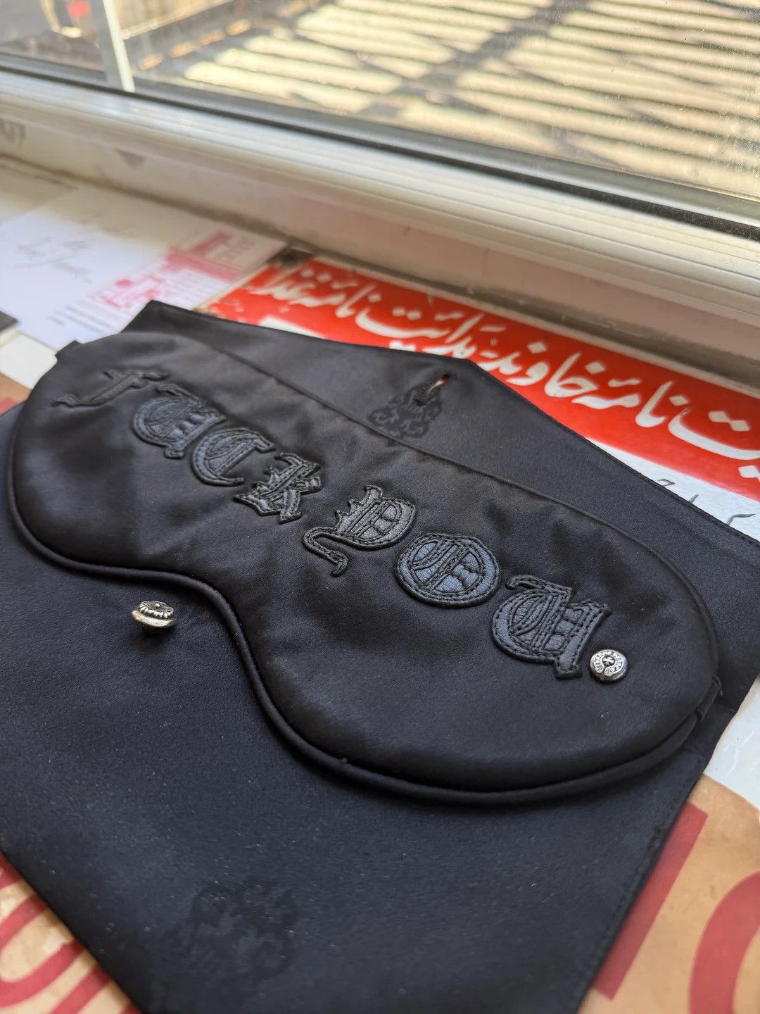 Chrome Hearts 🚭 GRAIL 🚭 2000s "FUCK YOU" SLEEPING MASK w/ CARRYING CASE Size ONE SIZE - 12 Thumbnail