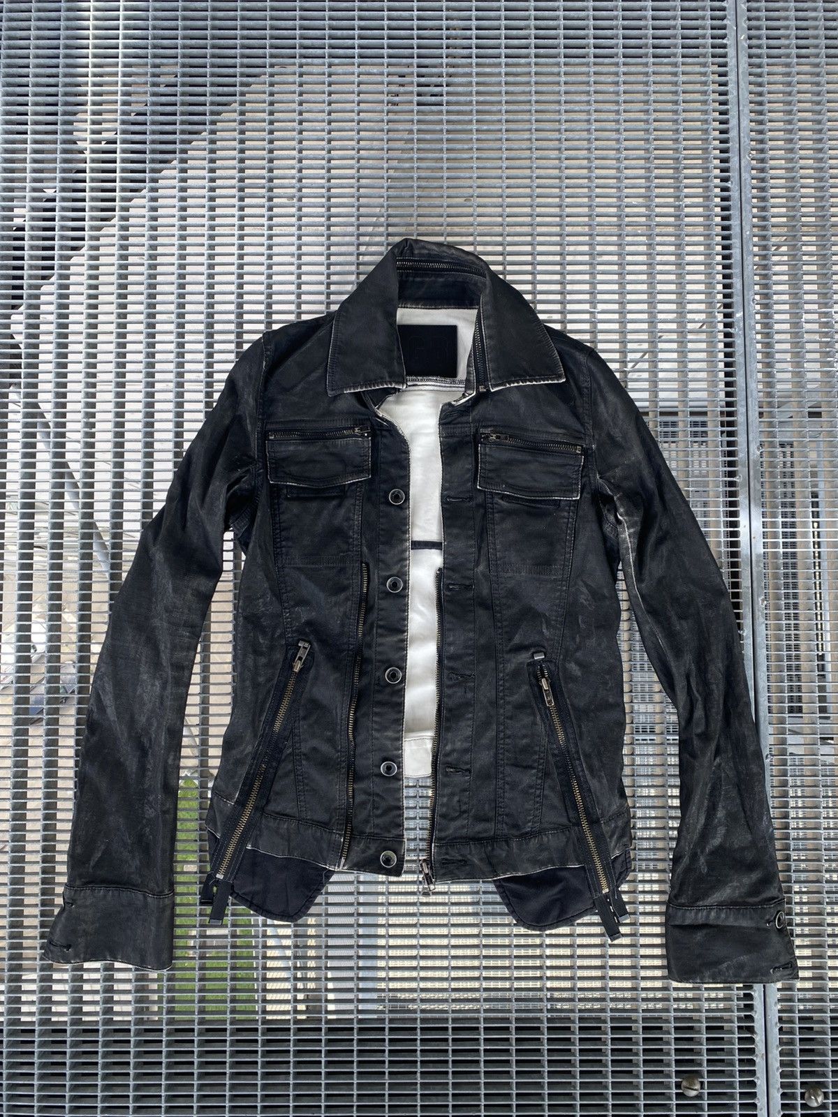 Le Grande Bleu (L.G.B.) Le Grande Bleu LGB Multizip Raw Wax Big Back Zip Jacket Size US S / EU 44-46 / 1 - 2 Thumbnail