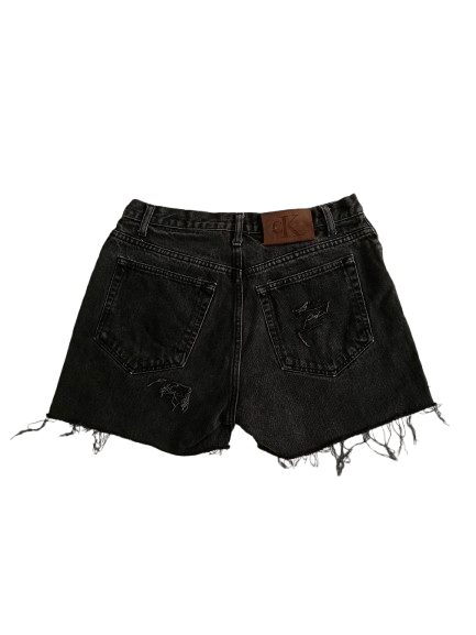 Calvin Klein CALVIN KLEIN Jean's Short Distressed Style Size 28" / US 6 / IT 42 - 2 Thumbnail