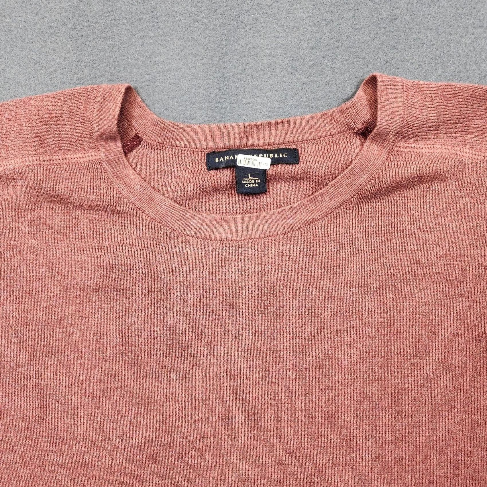 Banana Republic Banana Republic Mens Sweater Large Mauve Pink Crewneck Lightweight Cotton Casual Size US L / EU 52-54 / 3 - 7 Thumbnail