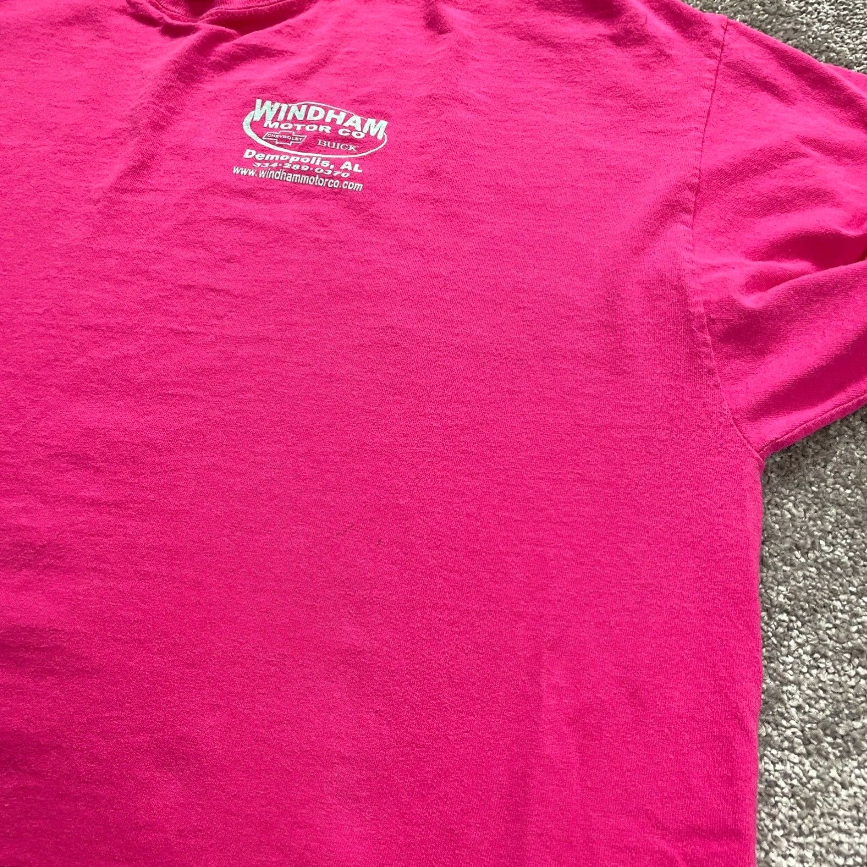 Gildan GILDAN Ultra Cotton Graphic T-Shirt 2XL Pink Windham Motor Chevrolet Biker Mens Size US XXL / EU 58 / 5 - 6 Thumbnail