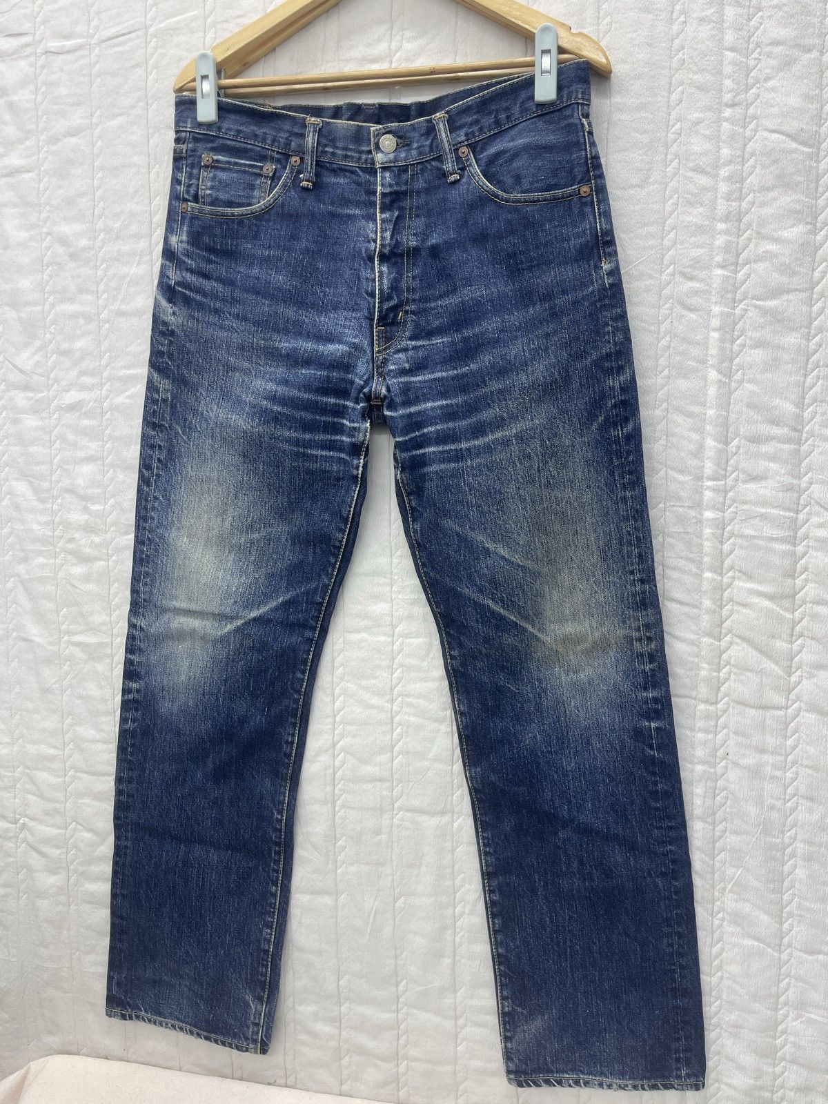 Burgus Plus × Japanese Brand ARCHIVE🔥BURGUS PLUS HINOYA DISTRESS DENIM Size US 34 / EU 50 - 3 Thumbnail