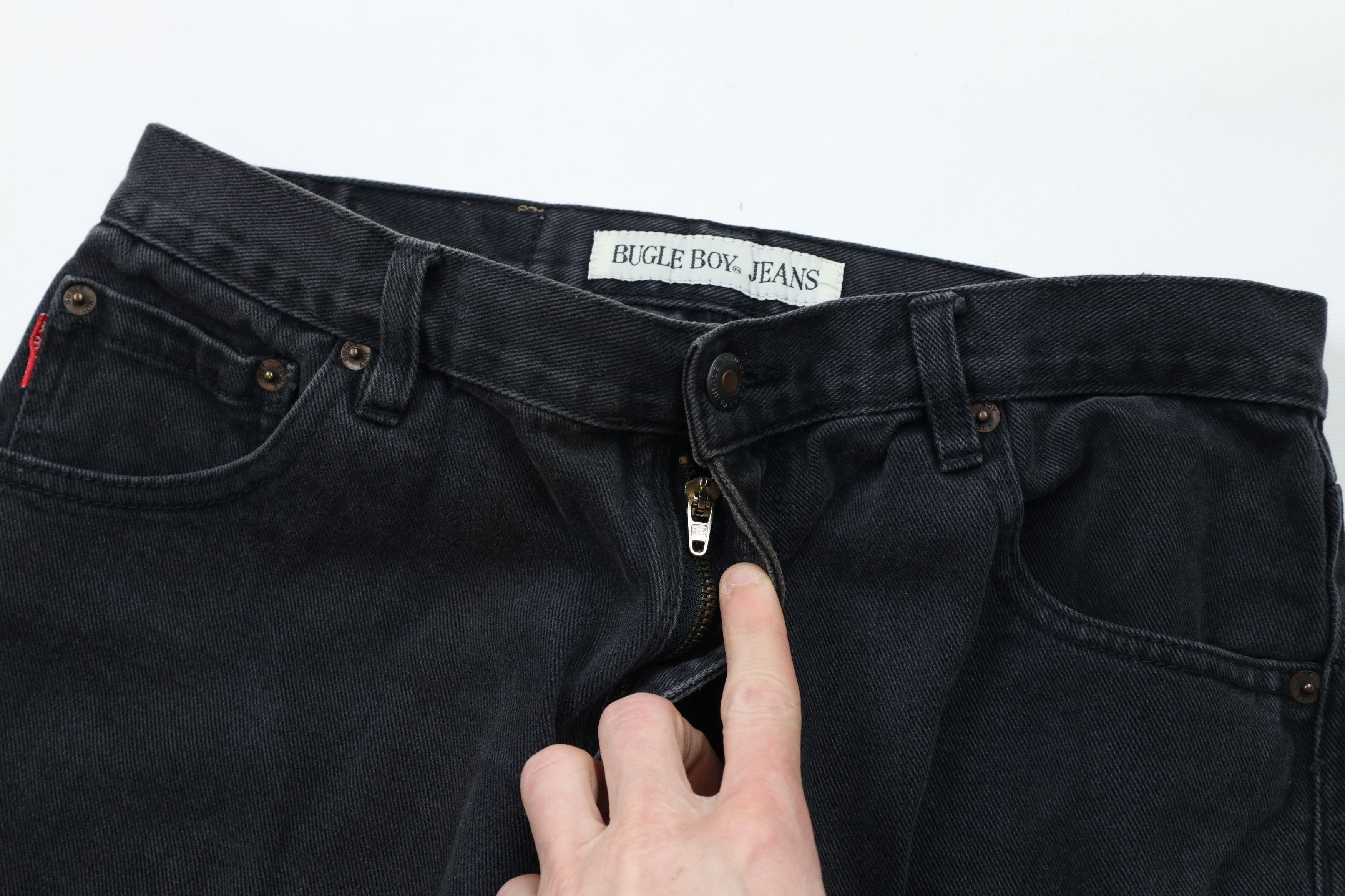 Vintage Vintage 90s Streetwear Straight Leg Denim Jeans Black Size US 30 / EU 46 - 6 Thumbnail