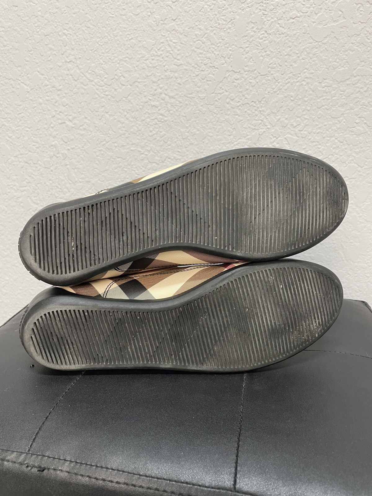 Burberry × Vintage Vintage Y2K Burberry Nova check Leather Sneakers Shoes Size US 8 / IT 38 - 10 Thumbnail